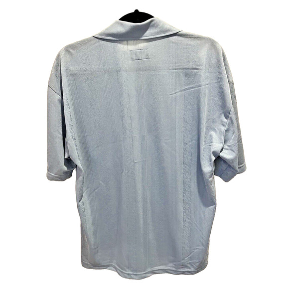 BC ETHIC Lounge Short Sleeve Shirt Mens SZ L NEW Shimmery Blue Button Up - Picture 2 of 11
